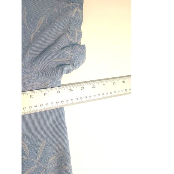 Tommy Bahama 100% Silk Hawaiin Short Sleeve Button Up Blue Shirt XXL - Picture 5 of 10